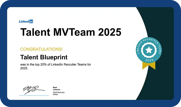 LinkedIn Talent MVTeam official certificate recognition badge